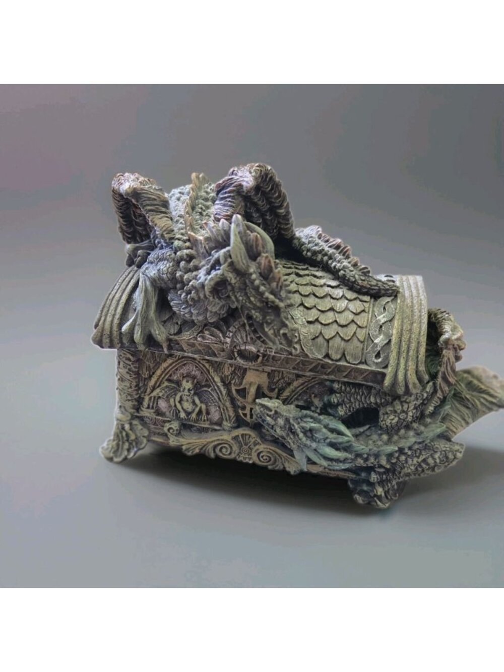 Netherworld Dragon Box Resin Gothic Sculpture Storage Case Figurine Dark Fantasy